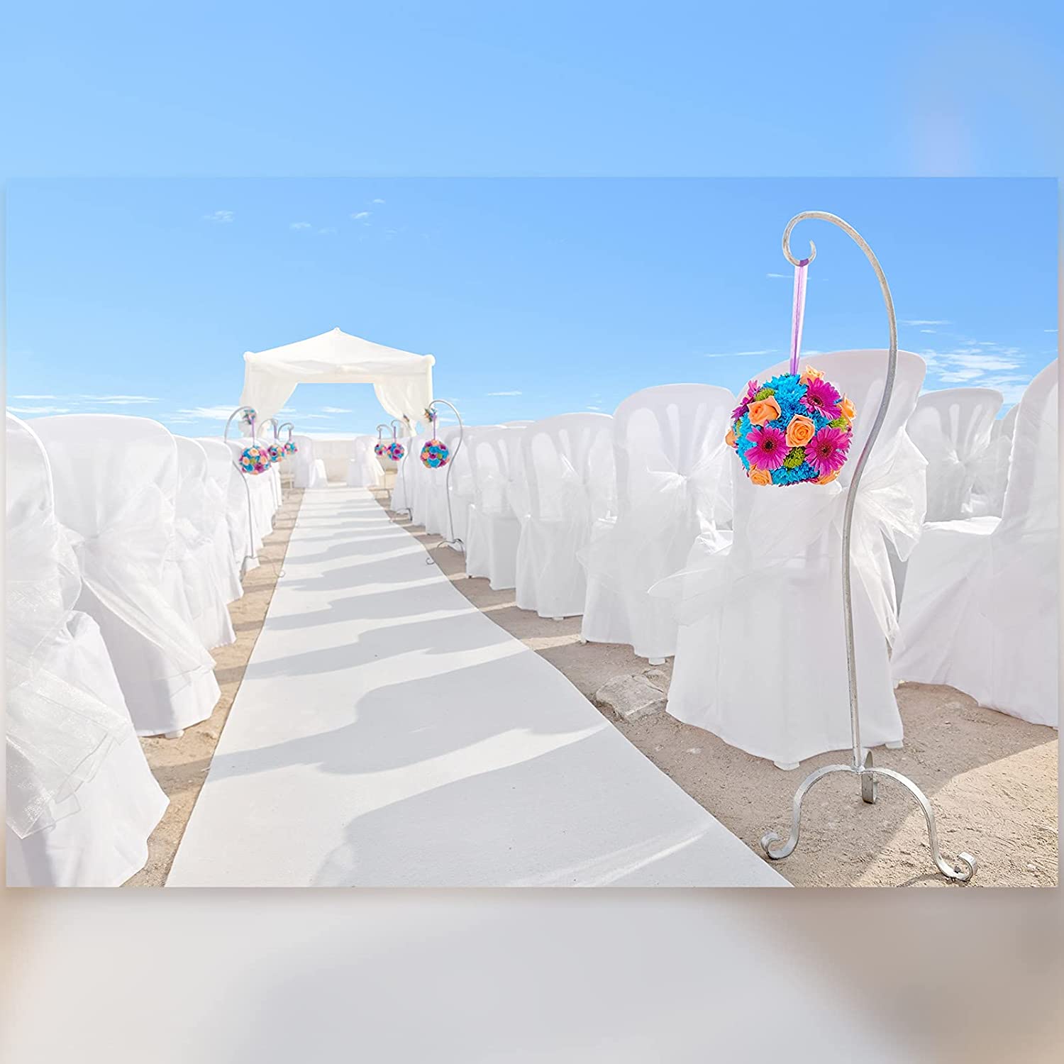 Aisle Runner White - Tapis blanc antidérapant pour mariage, couloir,