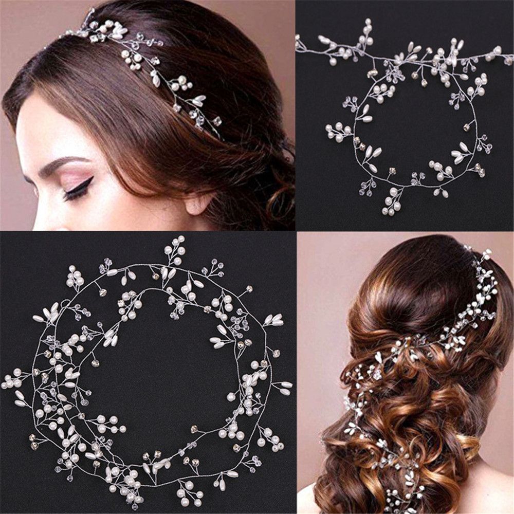 Wedding Supply List - Serre-tête de mariée romantique en perles