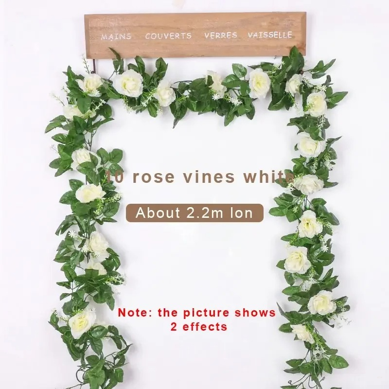 Wedding Arch Flower - 1 pièces 2.2M fleur blanche artificielle