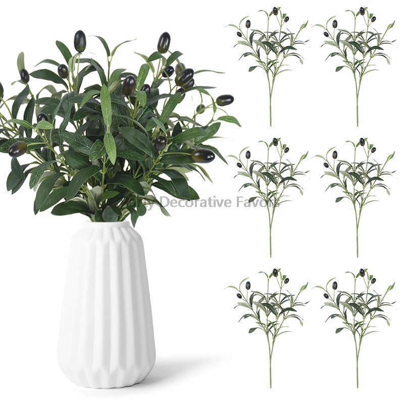 Flower Girl Basket - Plante artificielle avec fausses feuilles d'olivier,