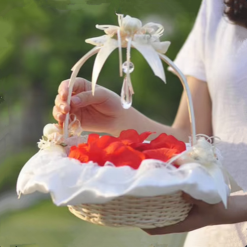Panier de fleurs en dentelle r - Flower Girl Basket avis et prix
